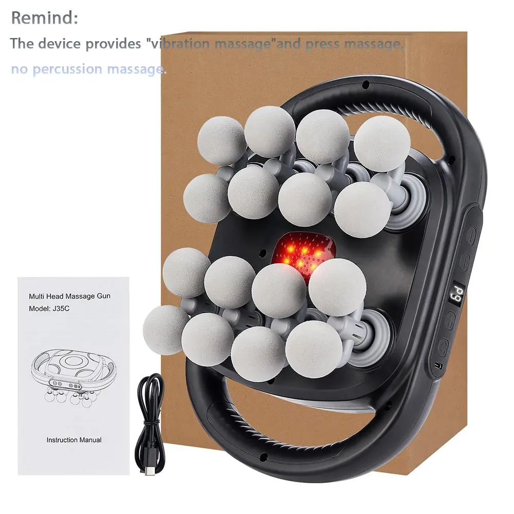 16-Head Massager, Electric Muscle Massager, USB Rechargeable Massagers,  Portable Handheld Muscle Massager, Professional Muscle Relaxation Device  for Home & Travel, Lightweight, Durable #GLOBAL PICKS - TikTok Shop