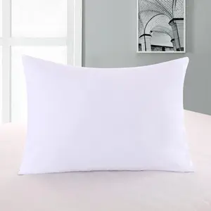 2 Pillow Protectors, Zippered Hypoallergenic Down Proof Pillow Covers, 600 Thread-Count - 100 % Cotton Pillows Protector, White, Standard / Queen Size