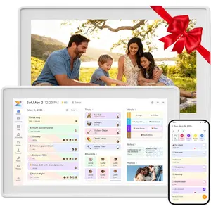 Digital Calendar,15.6-inch Digital Wall Planner & Chore Chart, Touchscreen Family Organizer for Schedules, Events & Reminders, Wall Mount Included, Smart Calendar Perfect for 2026 Planning (White Frame)