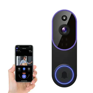 1080p Wireless Wi-Fi Video Doorbell Camera with Two Way Audio, Night Vision, Cloud Storage, Smart AI Motion Detection, Support 2.4GHz Wi-Fi only