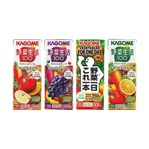 Kagome Vegetable Life 100 Mixed Fruit & Vegetable Juice 200ml x 4 Boxes - 4 Flavor Variety Pack, Healthy No Additives, Dietary Fiber & Nutrient Rich