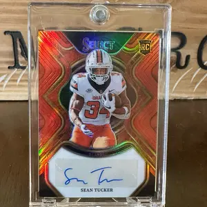 Sean Tucker - 2023 Select Draft Picks Orange Prizm Autograph Rookie Card #RS-STU