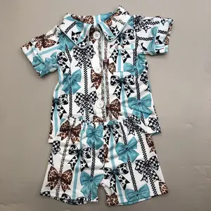 girl summer pajamas set bow girl summer sleepwear summer clothing set