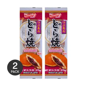 SHIRAKIKU Japanese Dorayaki Red Bean Flavor 2 Pack 5 Pieces 9.7oz Breakfast Snack