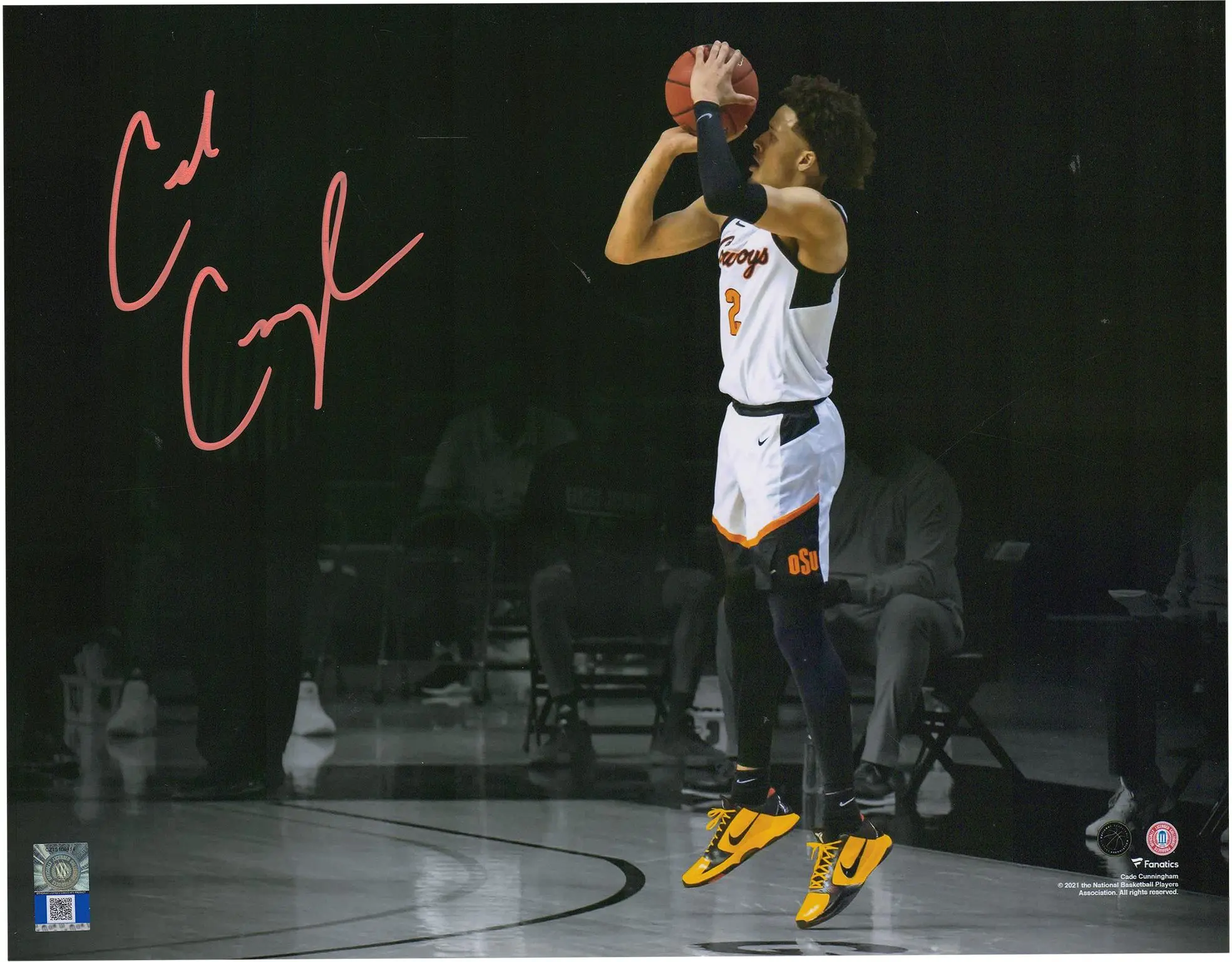 Cade Cunningham Oklahoma State Cowboys Autographed 11" x 14" Spotlight Photograph - Fanatics Authentic Certified