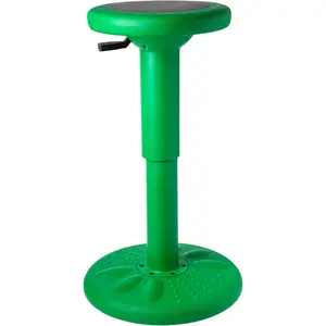 ActiveChairs Adjustable Wobble Stool, Flexible Classroom Seating, Improves Focus, Posture and Helps /ADD, Sensory Chair,  Fidget Chairs Adjusts from 16.65" to 23.75" Ages 13-18 Green