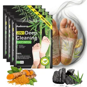 Natural Ginger Detox Foot Pads, Foot Detox Patches for Toxin Removal, Stress Relief & Better Sleep, Deep Cleansing Foot Pads with Bamboo Vinegar & Ginger for Foot Care Alternative Therapeutic Wellness