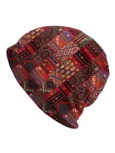 1 PC Hat Bohemian Hippie Oriental Traditional Moroccan Collage Style Fashion Caps For Men Women Skullies Beanies Ski Caps Cotton Bonnet Hats