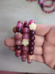 Bodhi Raspberry 10mm Bead Bracelets