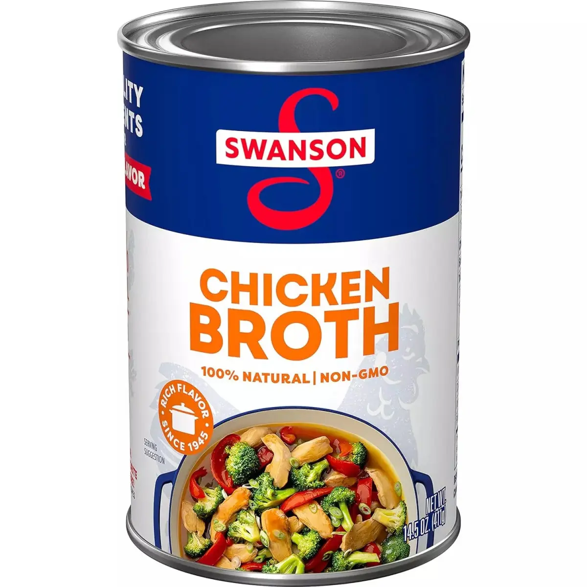 Swanson Gluten-Free Natural Flavor Chicken Broth Soup - 14.5 oz, Mirepoix-Infused, Ambient Cupboard Staple for All Ages