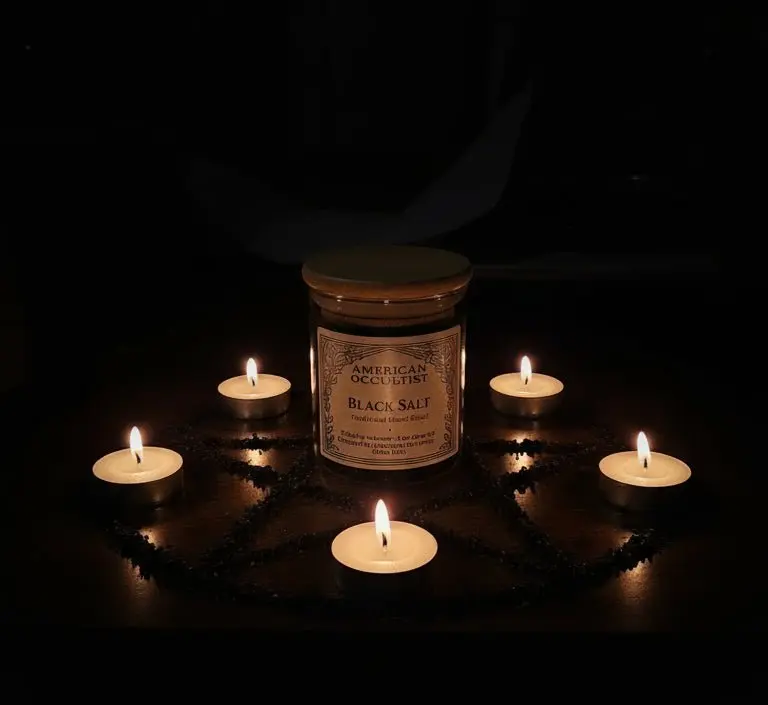American Occultist Black Salt Jar 4 oz Canister for Protection Hex-Breaking Banishing Warding Uncrossing Shadow Work Ritual Use