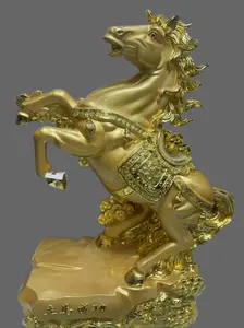Golden Horse Statue - Decorative Figurine