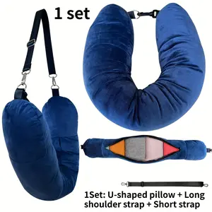 New Travel U-Shaped Pillow: Fill with Clothing & Daily Essentials for Easy, Convenient Carrying—A Flight Essential [Available in 3 Colors]