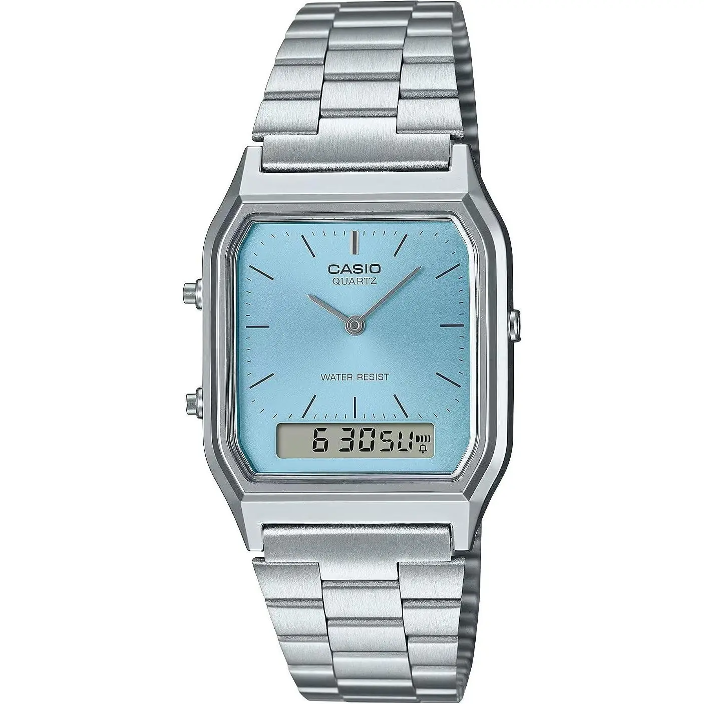 Casio Dual-Time Stainless Steel Unisex Watch AQ-230A-2A1