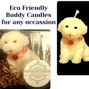 Handmade Dog-Themed Bingo Candle - Cozy Home Decor Ornaments, Unique Gift for Dog Lovers, Home and Office Decoration Item