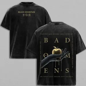 Bad Omens Tee Washed – Heavy Alternative Rock Washed Band Tee, Classic Album-Inspired Washed Shirt, Oversize Casual Rock T-Shirt, Gift for Bad Omens Fans YRK TRH