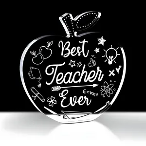 Apple Shape Teacher Appreciation Gift, Women's Christmas Thank You Present, Return to School Graduation Gift, Desk Decoration and Paperweight Supplies