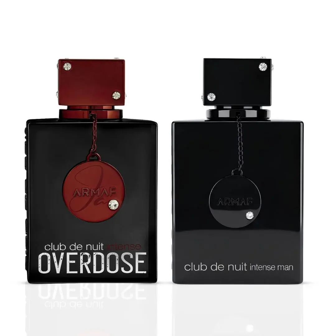 Club de Nuit Overdose Eau de Parfum & Intense Man Eau de Toilette Sprays 105ml (3.6 oz) by Armaf (Bundle)