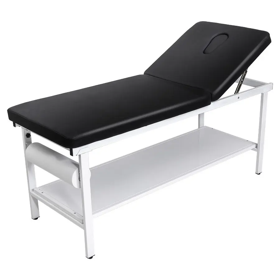 【Summerfinds】 Medical Exam Table with 500LBS Steel Frame Loading Capacity, 0-40 Adjustable Backrest, Waterproof Top, Storage Shelf & Paper Roll Dispenser for Hospital, Rehab Center Physical Therapy Usedealsforyoudays