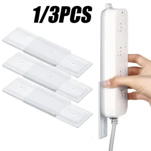 Self-Adhesive Socket Holder, No Drilling Wall Mount, Ideal for Home and Office Use, Effective Cable Management Solution, Socket Organizer Rail