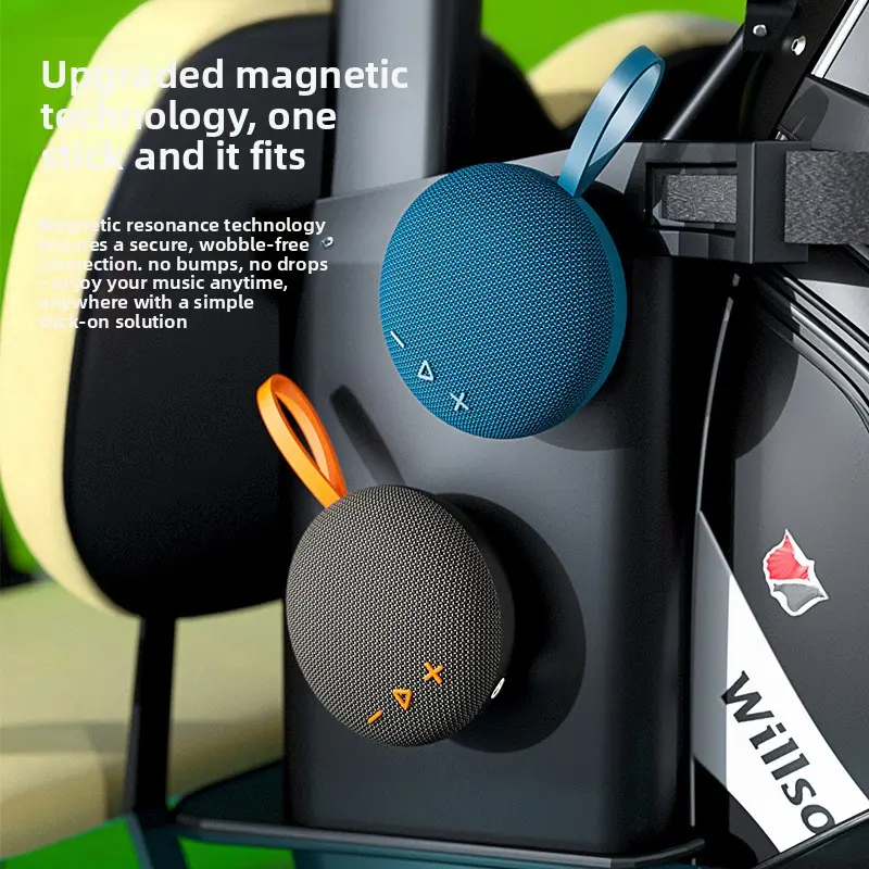 2025 New Portable Magnetic Bluetooth Speaker - Waterproof Fabric Audio Device with SD Card Slot, Ideal for Outdoor Use