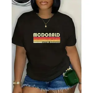 100% Cotton Unisex MCDONALD Surname Funny Retro Vintage 90s Birthday Reunion T-Shirt Graphic Printed Vintage Casual Tshirt