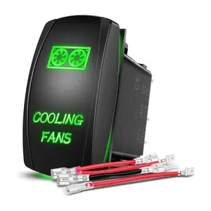Nilight 5Pin Laser On/Off Cooling Fans Rocker Switch Green