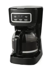Mainstays 12-Cup Black Programmable Drip Filter Coffee Maker, Household Kitchen Coffee Machine