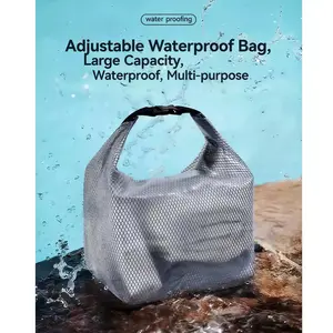 Lightweight Waterproof Laundry Bag with Adjustable Straps, Portable Mesh Washing Bag for Travel Camping Beach, 1 or 3 Pieces Dirty Clothes Storage Solution