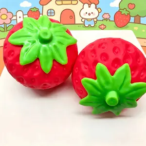 14cm Strawberry-Shaped Squeeze Stress Relief Toy, Soft-to-Touch Novelty Toy for Stress Relief