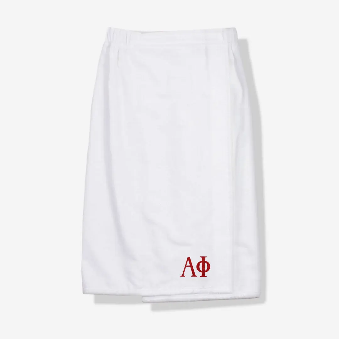 Alpha Phi Towel Wrap | White