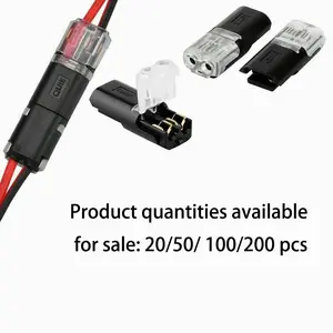 D2 interpluggable solder-free, wire-free, pluggable LED connector, two-wire interpluggable quick terminal, tool-free plastic connector