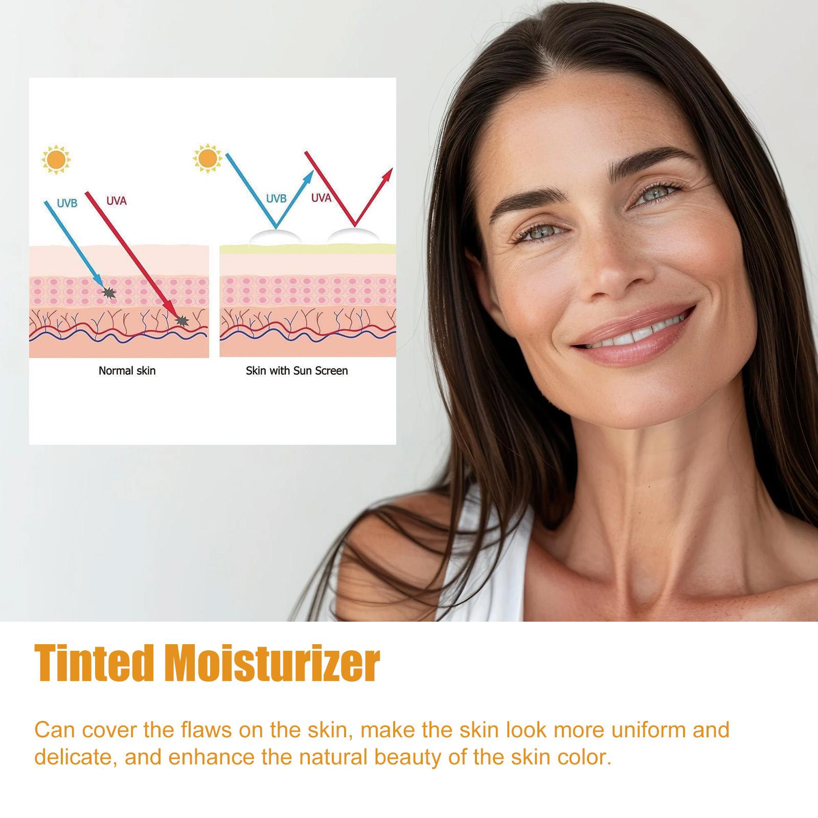 Daily Tinted Fluid Facial Sunscreen SPF 50 - Broad Spectrum Moisturizer  Sun Protection, Even Skin Tone, Radiant Complexion, Youth-Enhancing Beauty Product, Beauty Products, Face, Radiant Skin, Tinted Fluid, No White Cast, Tone-Up For A Fresh Look, Anti-A