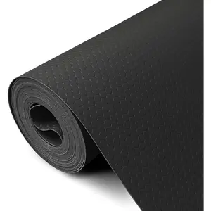 Nonstick EVA Shelf Liners 24 inch x 20 ft Drawer Mats Protector for Kitchen Cabinets Cupboard Black