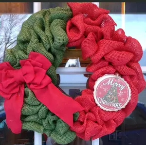merry Christmas burlap wreath