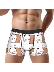 1pcs Bubu Dudu Love Underpants Breathbale Panties Male Underwear Sexy Shorts Boxer Briefs Breathable Briefs Heart Print Boxers