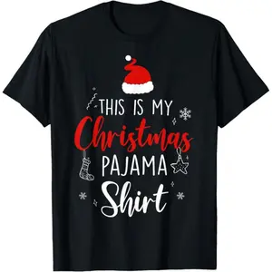Funny Christmas PJ Pajama Men Women PJS for Family T-Shirt