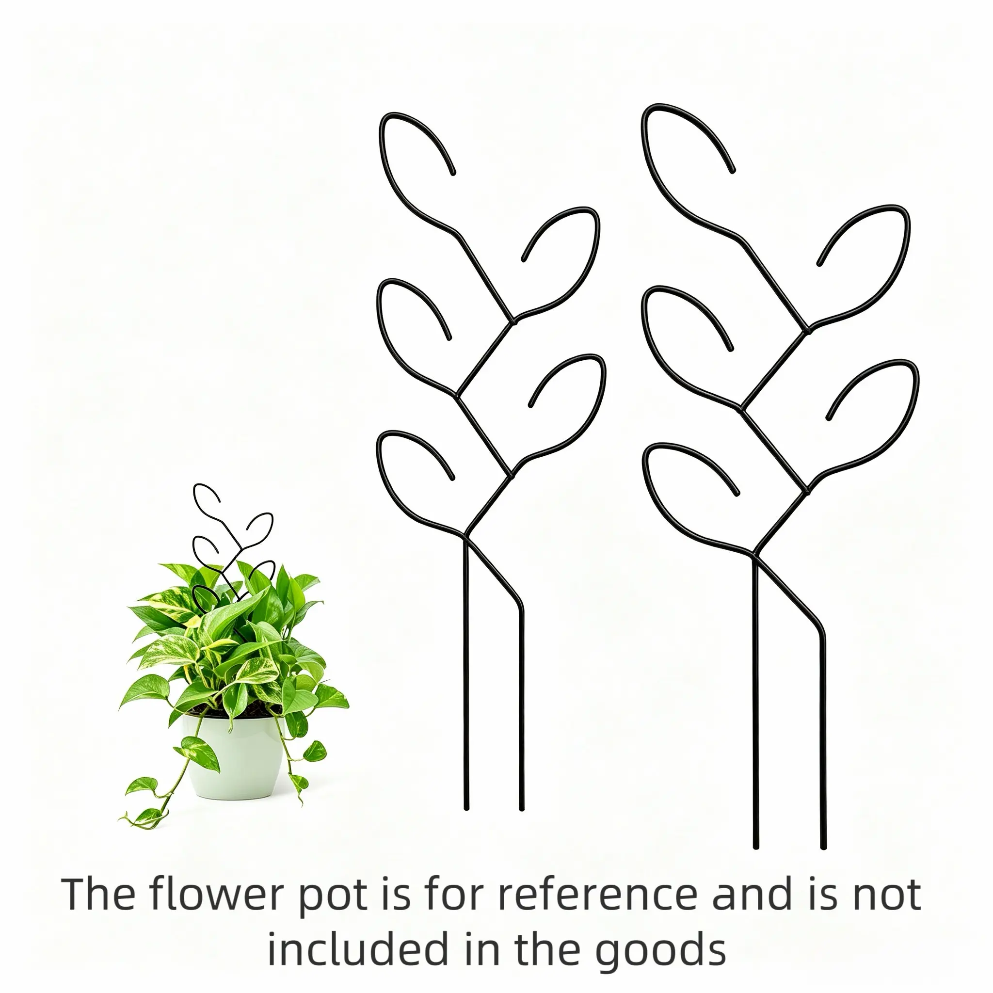 2-Pack Metal Plant Support Rack for Outdoor & Indoor Potted Plants 11.8" Small Garden Trellis for Climbing Vines Decorative Flower Support to Promote Upward Growth Functional Wire Plant Holder Set Garden Supplies Plant Stakes for Indoor Plants