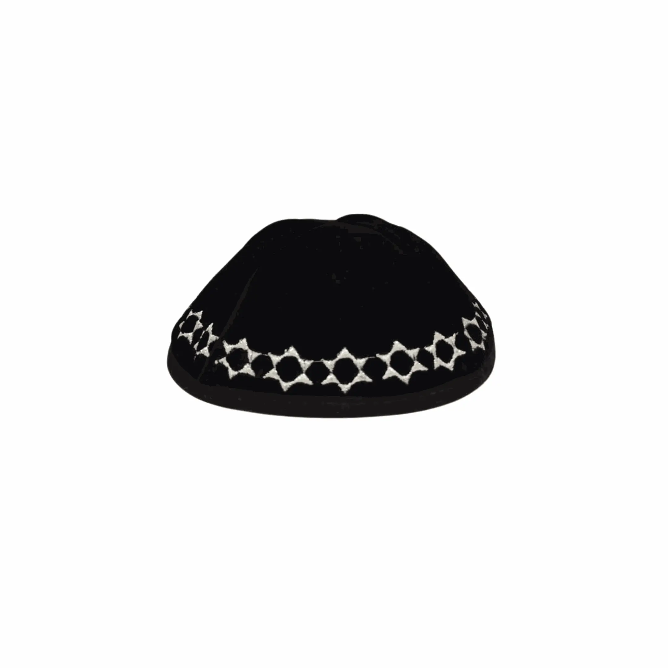 Kippah Black Velvet 4 Sections Yarmulke Keppah Kipa Kipot 19 Cm Formal Cap Islamic Men