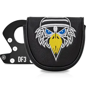 Golf Push Rod Cap Sleeve with Eagle Head Embroidery, Ic Closure, Thickened Design, Compatible with Df3 Push Rods