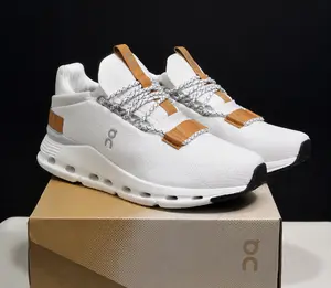 On women Cloudnova White Orange – Premium Lifestyle Running Shoes