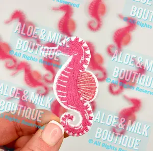 Seahorse patch pink, seahorse, ocean patches, beach patch, kids patches, summer patches