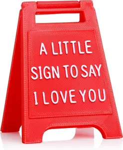 Mini I Love You Sign - Romantic Valentine's Decoration & Anniversary Present | Fun Cute Gift for Girlfriend, Wife, Fiancee, Boyfriend
