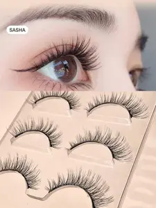 SHEGLAM Girl Next Door False Eyelashes – Sasha (3 Pairs) | Extra Long, Lightweight, Natural & Fluffy Lash Look | Viral Beauty Must-Have