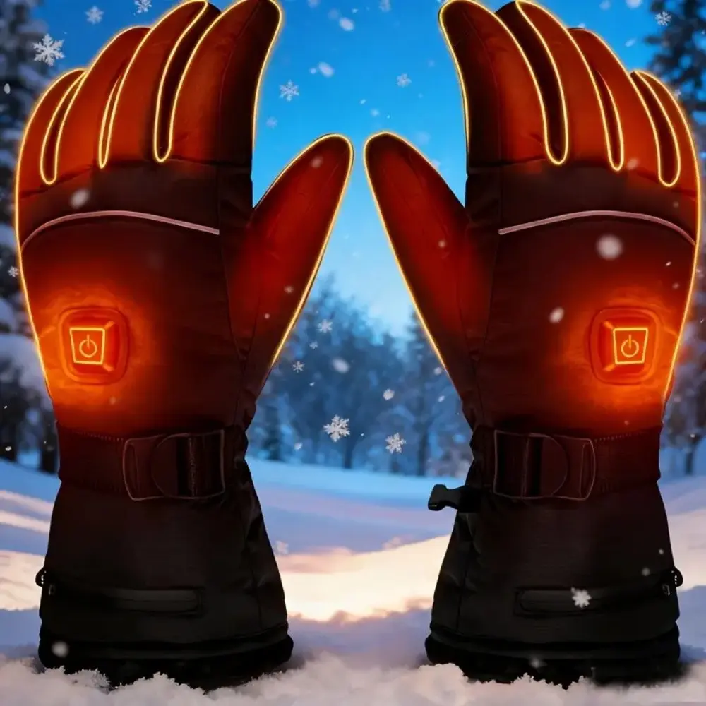 1 Pair Heated Gloves for Men And Women, 3 Temperature Settings, Battery, for Winter Sports, Hiking, Fishing, Cycling - Ideal Christmas Gift, Heated Gloves for Men, Outdoor Enthusiasts
