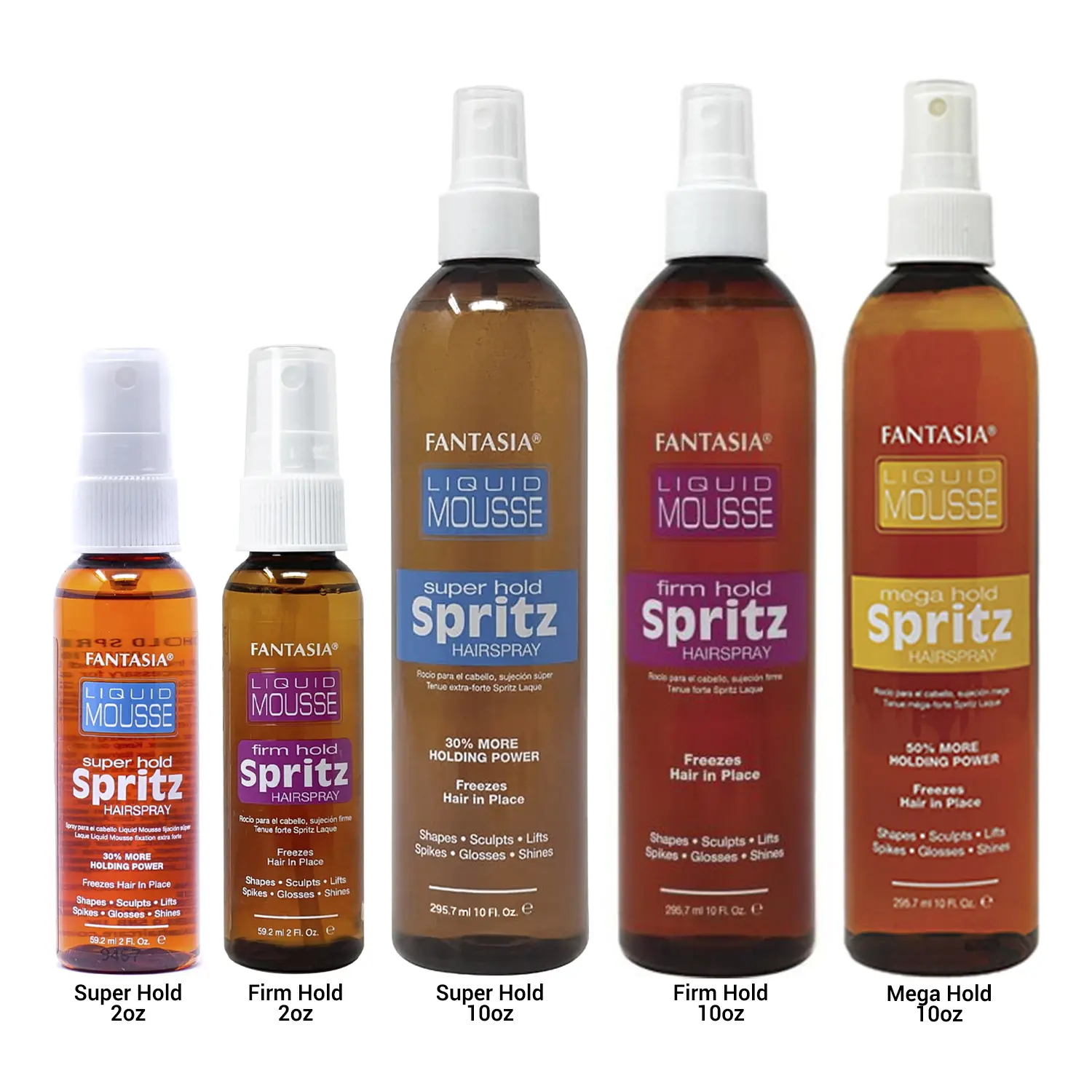 Fantasia Textured Haircare Liquid Mousse Spray - Firm Hold, Alcohol-Free, Infused with Alpha Isomethyl Ionone & Ethyl Ester of PVM/MA Copolymer