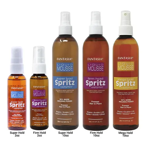 Fantasia Textured Haircare Liquid Mousse Spray - Firm Hold, Alcohol-Free, Infused with Alpha Isomethyl Ionone & Ethyl Ester of PVM/MA Copolymer, Super Hold, Hair Care, Sun Protection, New Hairstyles, Styling Mousse, Mousse Hairspray