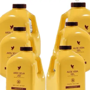 Forever Living Aloe Vera Juice Lemon Lime Flavor 1L Each / Pack of 6 / Pure Inner Leaf Gel Supports Digestion & Immunity No Preservatives