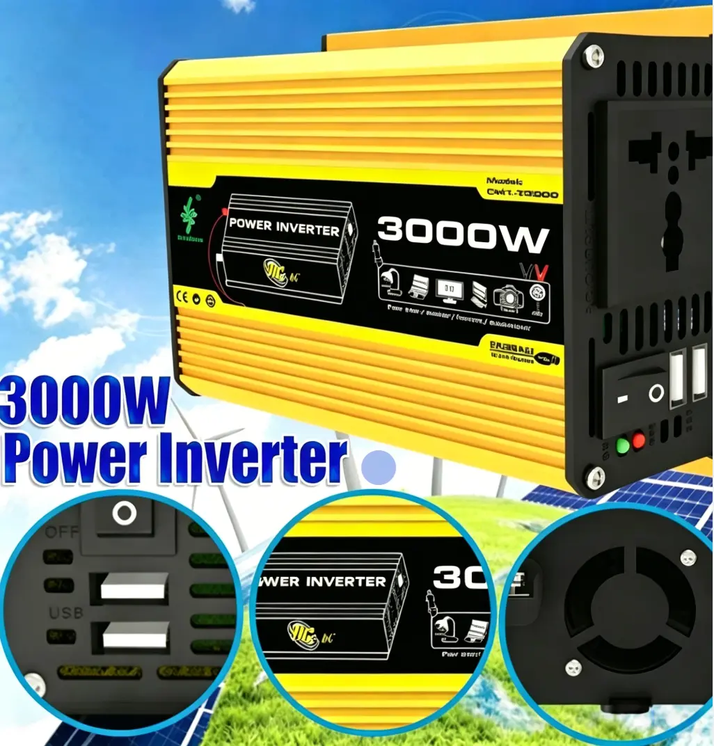 Inverter 12V To 110V300W Vehicle Solar Power Conversion Inverter Off-grid High Frequency Correction