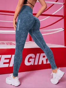 Women's High Waist Seamless Yoga Pants, Breathable Stretchy Workout Leggings, Butt Lifting Running Fitness Long Tights